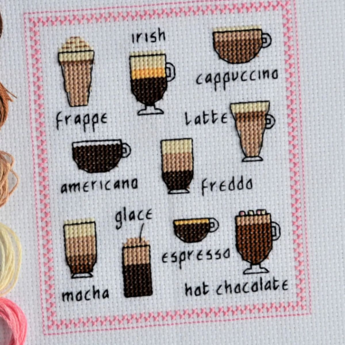 Coffee cross stitch pattern PDF, Coffee cup modern cute easy cross stitch  pattern for beginners. Cross stitch tea cups .: generic: : Books