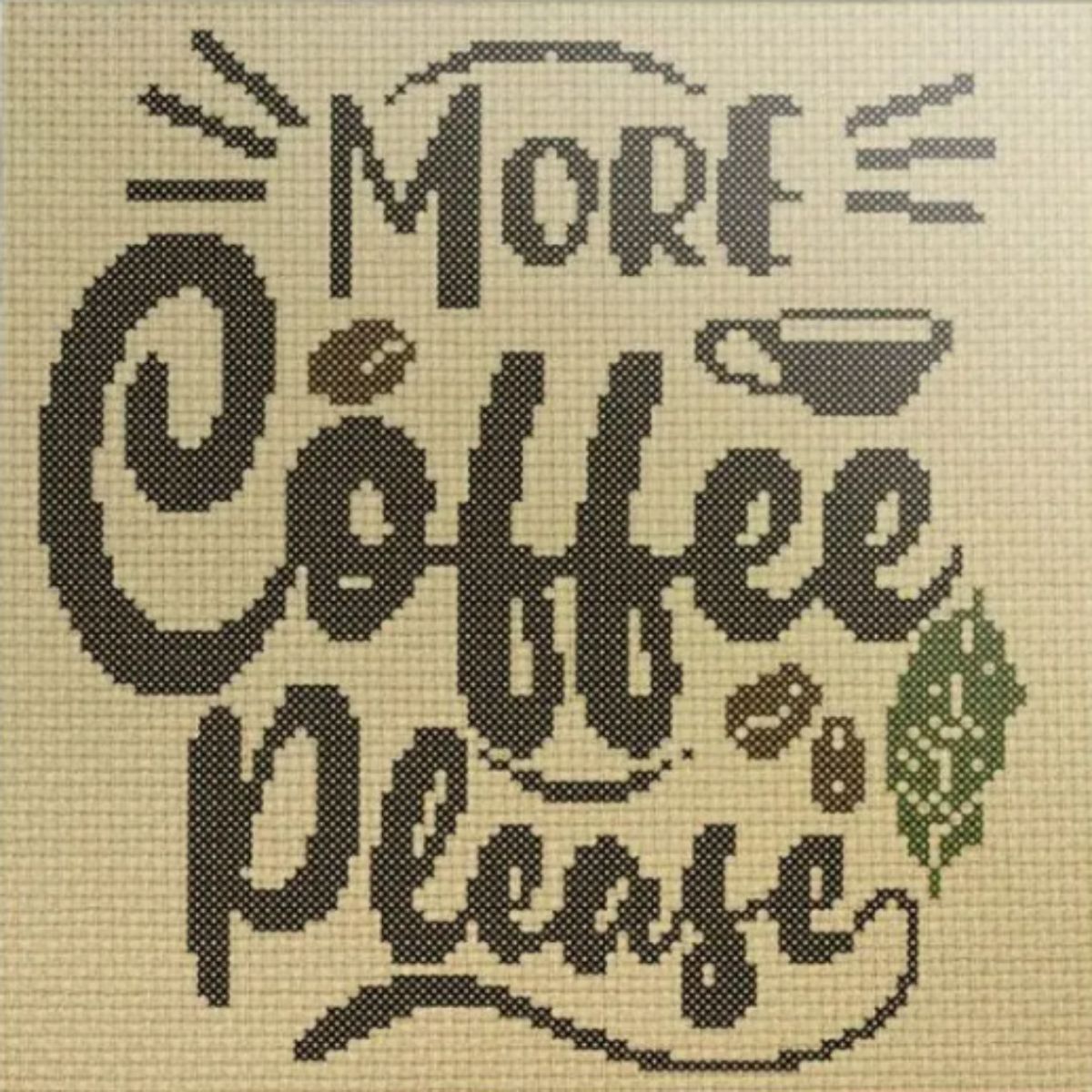 Coffee cup cross stitch pattern download PDF Coffee quote -  Portugal